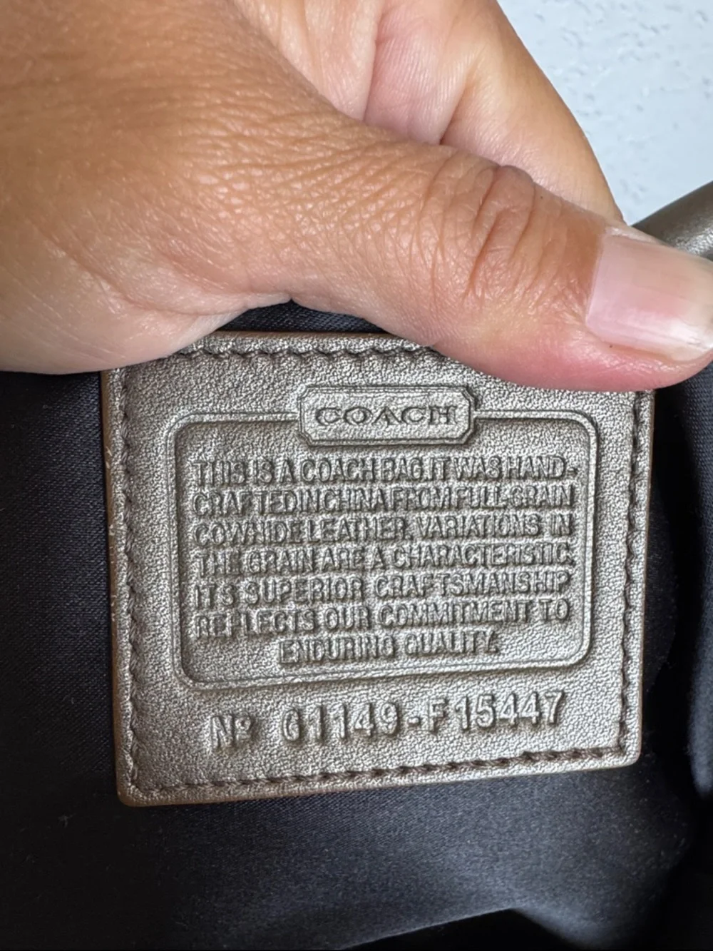 COACH Ashley Metallic Leather Bag Gold Hardware